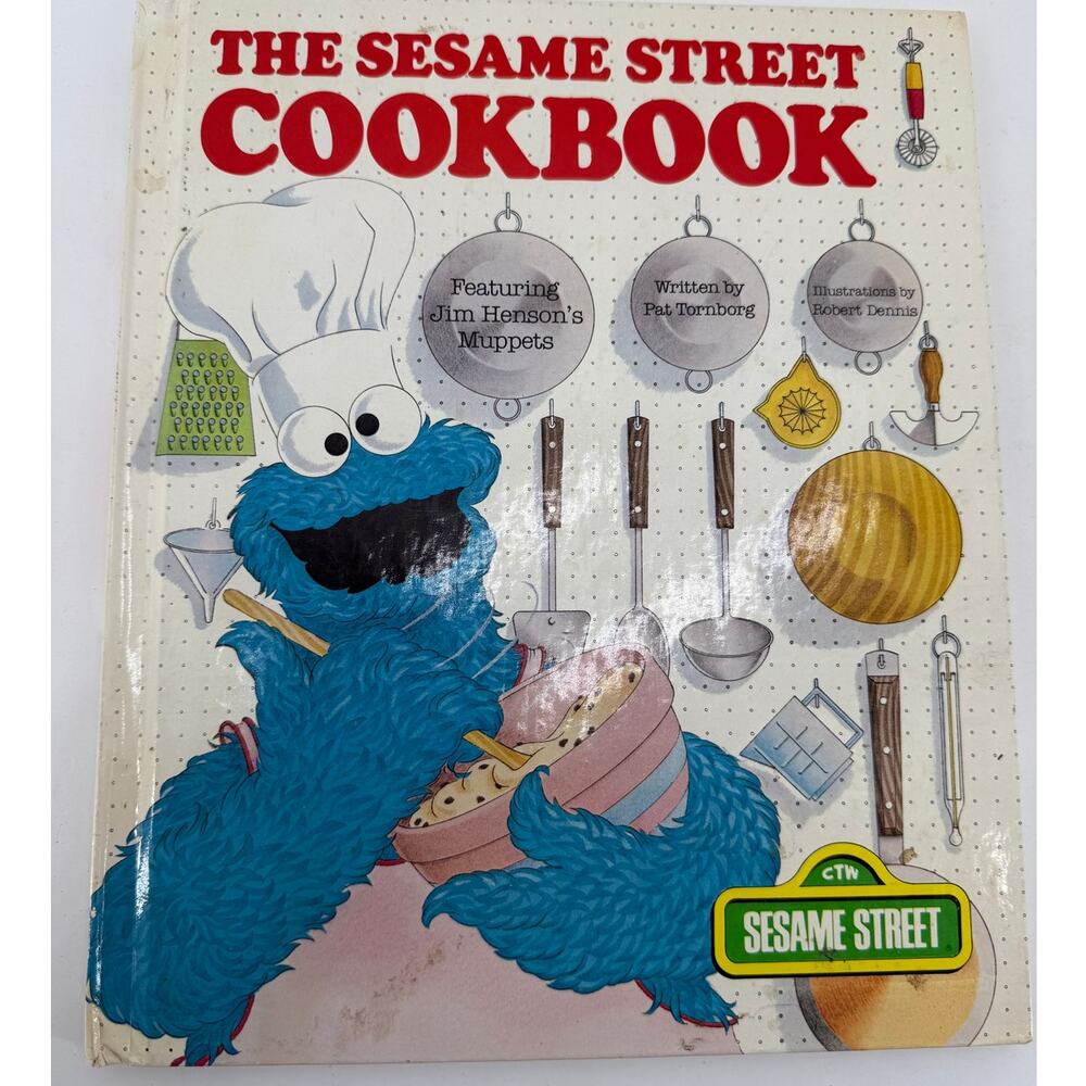 Sesame Street Cookbook 1978 Jim Henson Muppets Cookie Monster Vintage Hardcover